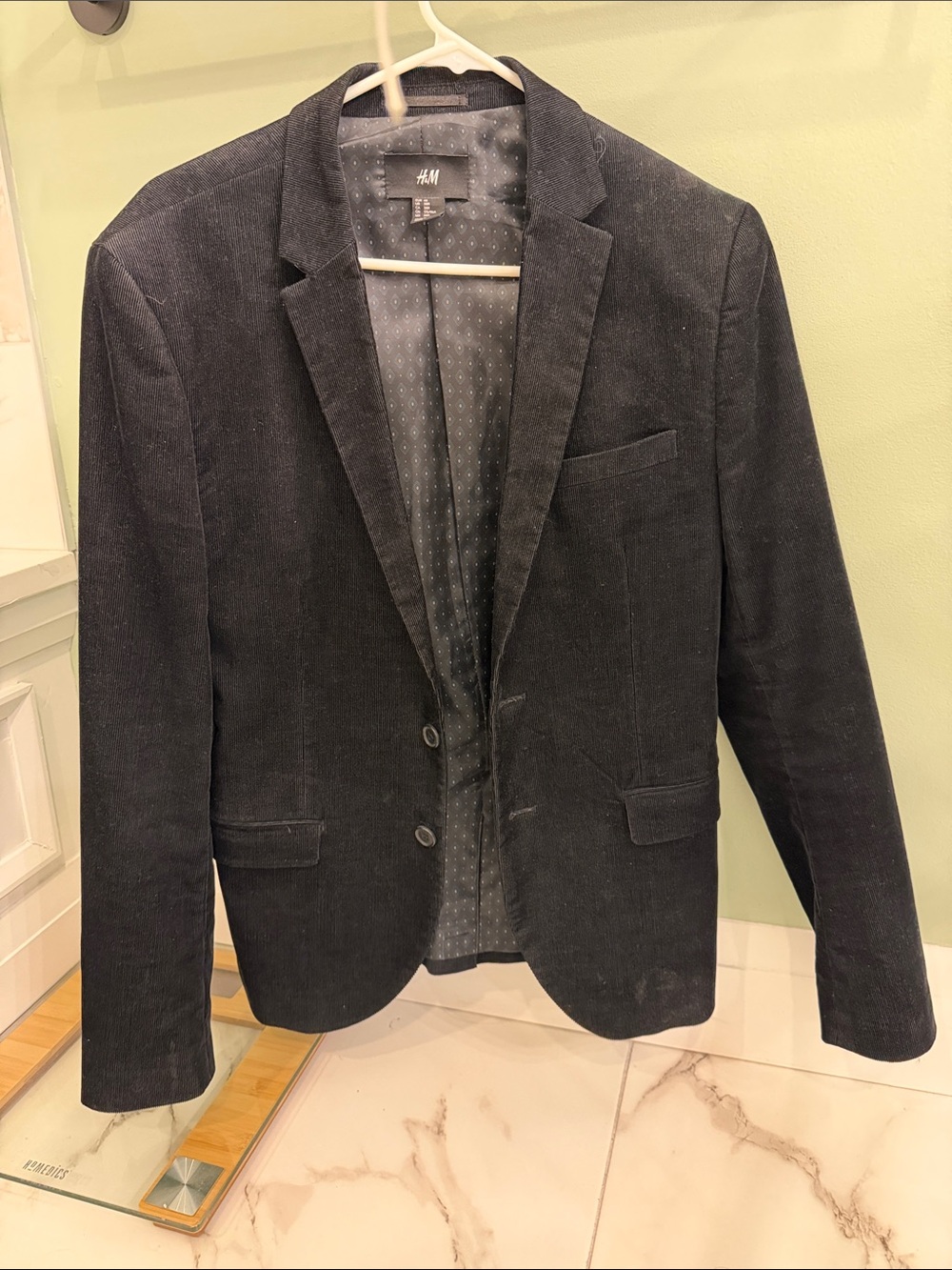H&M Men's Black Corduroy Blazer